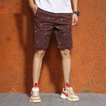 Men's Cotton Casual Cargo Shorts Men Loose Fit Fashion 100% Cotton Knee Length Board Shorts  Plus Size