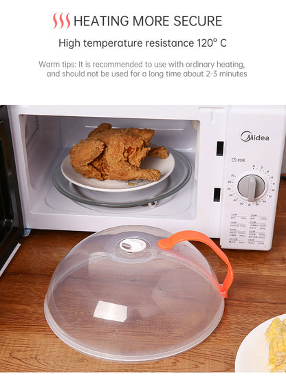 Professional Microwave Food High-Temperature Anti-Sputtering With Handle Heat Resistant Lid For Microwave Fresh-Keeping Cover