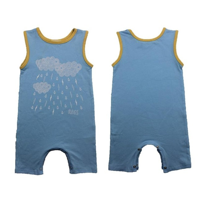 Baby Boys Romper Girls Summer Sleeveless Jumpsuit Cactus Letter Printing Infant Newborn Clothes Tiny Cottons Rompers