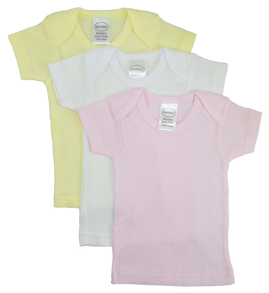 Girls Pastel Variety Short Sleeve Lap T-shirts - 3