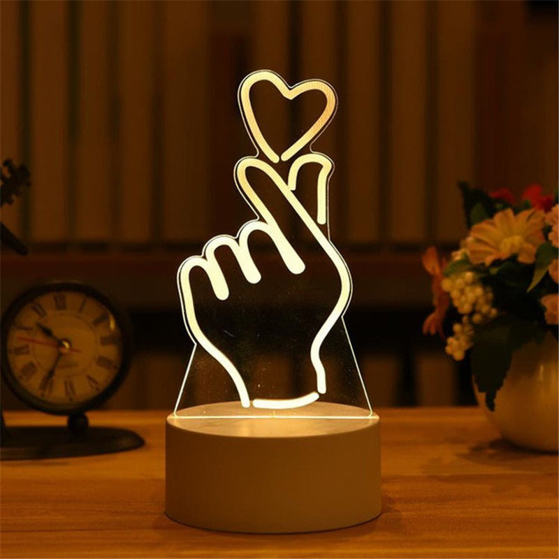 3D Night Light LED Table Light Creative Gift Bedhead Light Small Gift Valentine's Day Children's Day Gift