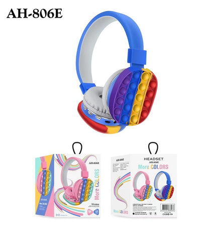 AH-806E New Net Red Head-Mounted Private Model Simple Cute Rainbow Bluetooth Stereo Headset