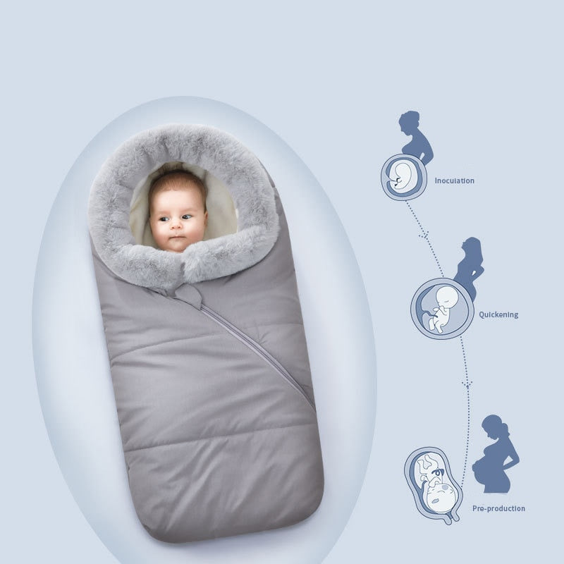 Newborn Baby Winter Warm Sleeping Bags Infant Button Swaddle Wrap Swaddling Stroller Wrap Toddler Blanket Children Sleeping Bags