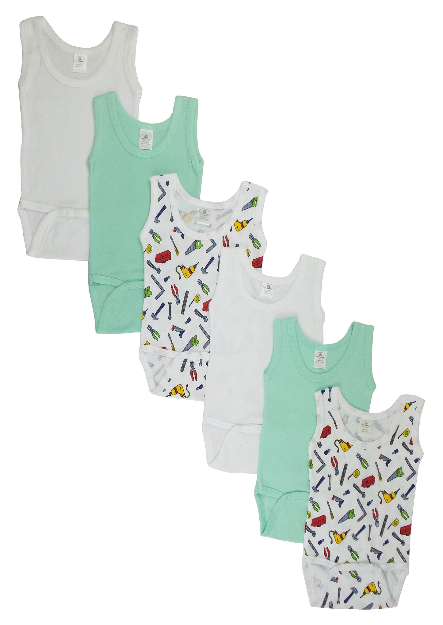 Boys' Printed Tank Top 6 Pack