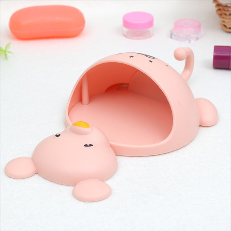 Multifunction Bear Toiletries Toothpaste Holder with Hook Bathroom Sets Plastic Storage Box Kitchen Accessories for Home