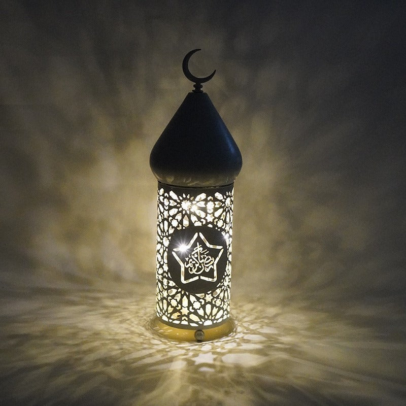 Led Lantern Eid Festival Ramadan Iron Lantern Middle East Decorative Arts And Crafts Decoration Bullet Head