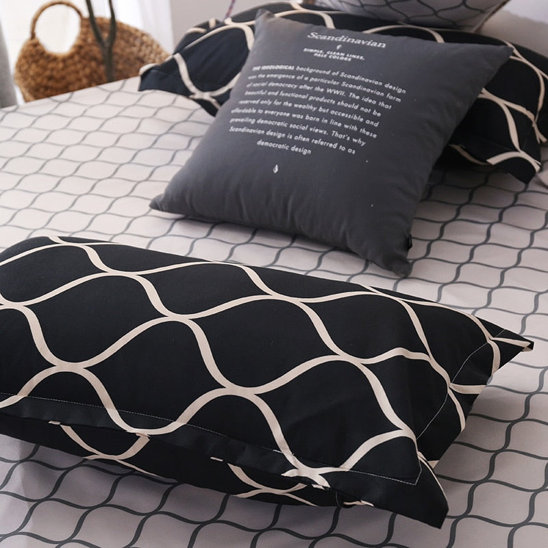 Bedding Set Super King Duvet Cover Sets Marble Single Queen Size Black Comforter Bed Linens