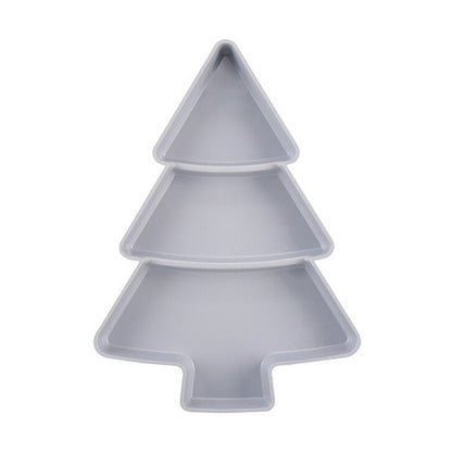 Christmas Tree Shape Candy Snacks Nuts Seeds Dry Fruits Plastic Plates Dishes Bowl Breakfast Tray Home Kitchen Supplies