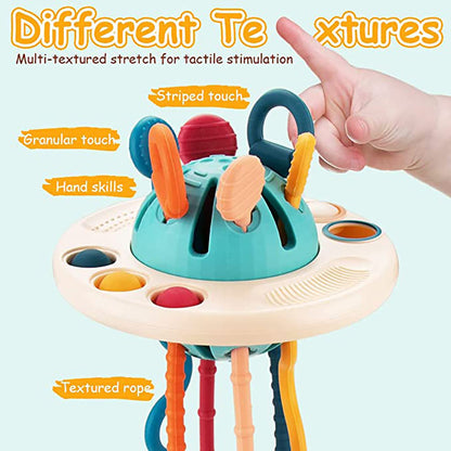 Baby Fun Flying Saucer Toy Early Education Sensory Baby Can Chew Enlightenment Soft Glue Toy