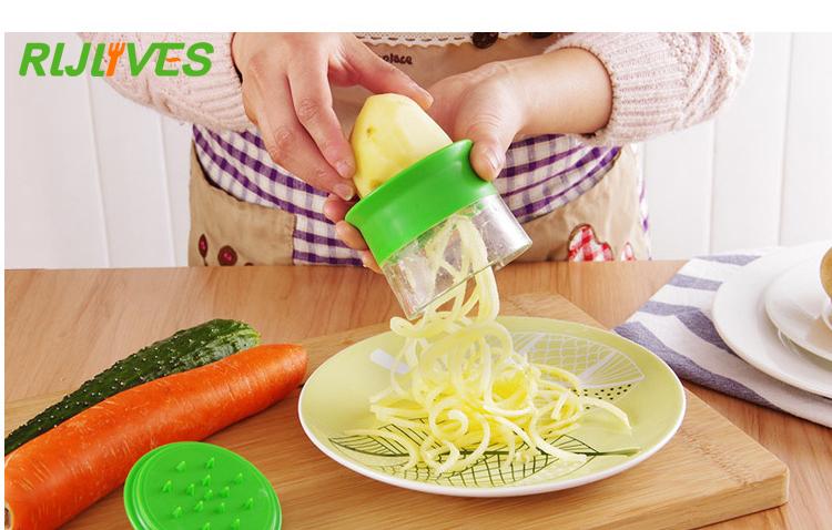 Vegetable Fruit Spiral Slicer Carrot Cucumber Grater Spiral Blade Cutter Salad Tools