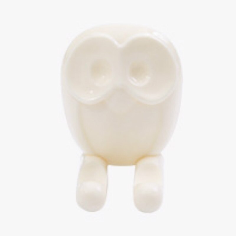 1pc Simplicity owl Kitchen paste Toothbrush holder with adhesive hook Card socket plug storage No drilling Holders