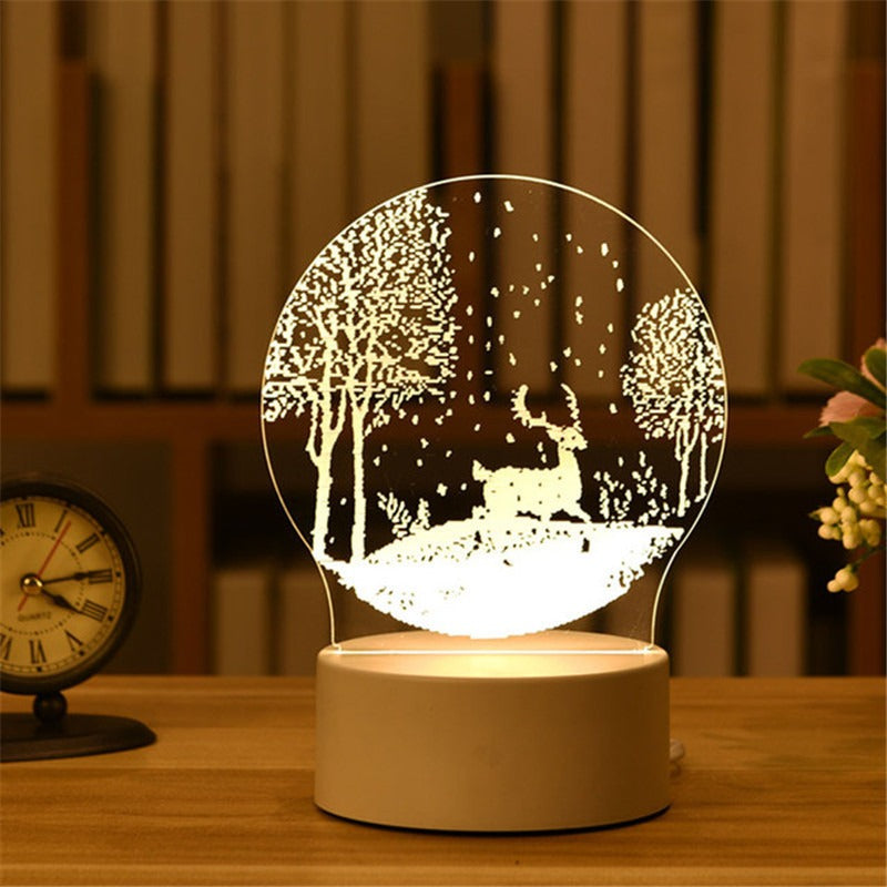 3D Night Light LED Table Light Creative Gift Bedhead Light Small Gift Valentine's Day Children's Day Gift