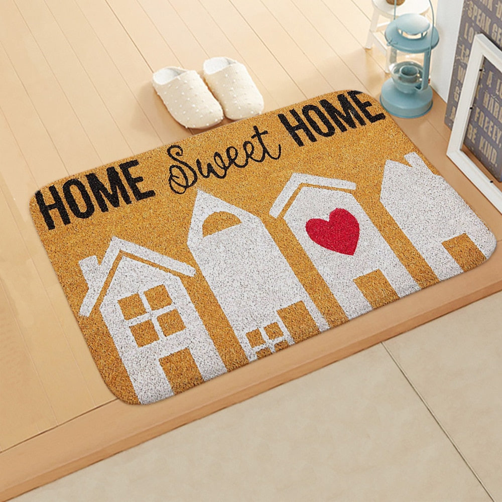 Welcome Doormat Entrance Anti-Slip Mat Hallway 10 Patterns Printed Carpet For Room Bedroom Home Kitchen Door Mat Art Pad