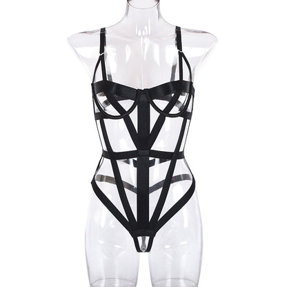 Women's Bandage Cross Sexy Underwear Bodysuit