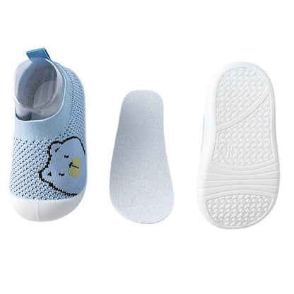 Baby Toddler Shoes Baby Shoes Children's Non-Slip Soft Bottom Breathable Anti-Kick Shoes And Socks For Men And Women 1-3 Years Old Cartoon Mesh