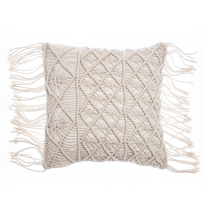 Nordic Handmade Home Decor Knitted Decorative Pillows Cushion Cover with Tassel Crocheted Sofa Bed Pillow Case 45x45cm