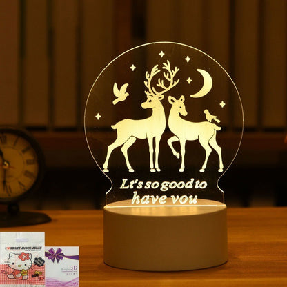 3D Night Light LED Table Light Creative Gift Bedhead Light Small Gift Valentine's Day Children's Day Gift