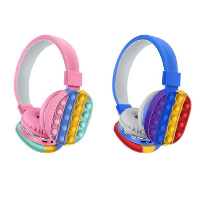 AH-806E New Net Red Head-Mounted Private Model Simple Cute Rainbow Bluetooth Stereo Headset