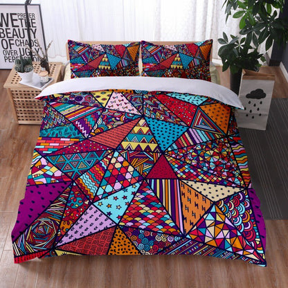 Fashionable 3 Pieces Bohemian Style Bedding Set Large Mandala Feather Printed Duvet Cover With Pillowcase Not Included Sheets