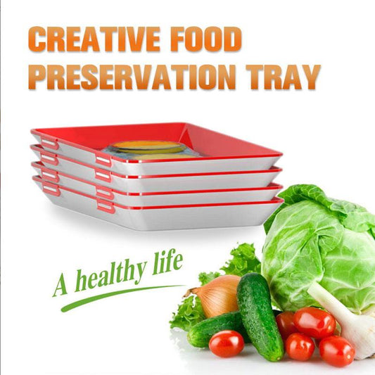 Creative Food Preservation Tray  Food Fresh Keeping  Fresh Spacer Organizer Food Preservate Refrigerator Food Storage Container