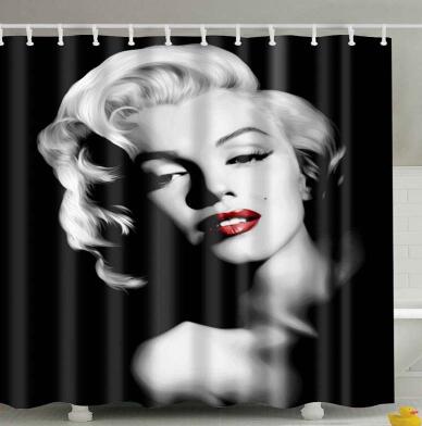 Africanwoman Waterproof Shower Curtain Home Bathroom Curtains with Bath Curtain