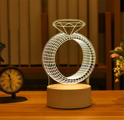 3D Night Light LED Table Light Creative Gift Bedhead Light Small Gift Valentine's Day Children's Day Gift