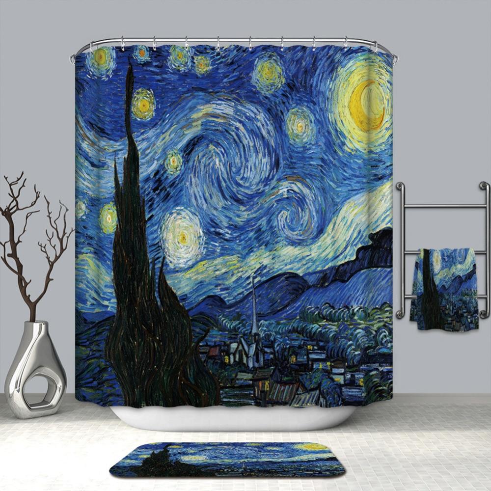 3D Colorful Shower Curtain Bathroom Curtain  Bath Decor Shower Curtains