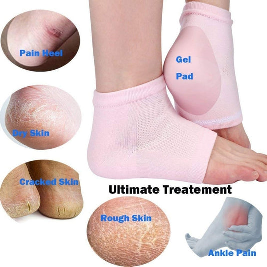 Silicone Moisturizing Gel Heel Socks For Cracked Dry Foot Skin Care Protectors Sock 1 Pair/2pcs