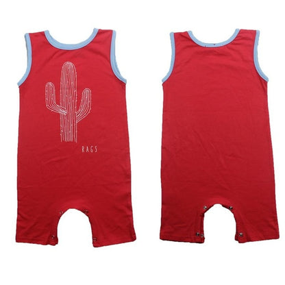 Baby Boys Romper Girls Summer Sleeveless Jumpsuit Cactus Letter Printing Infant Newborn Clothes Tiny Cottons Rompers