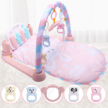 Developing Mat For Newborns Kids Playmat Baby Gym Toys Educational Musical Rugs With Keyboard Frame Hanging Rattles Mirror