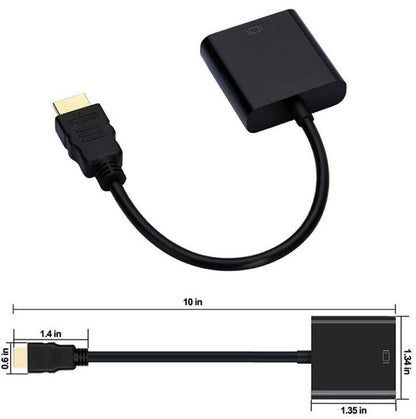 HDMI to VGA Adapter Male To Famale Converter Adapter 1080P Digital to Analog Video Audio For PC Laptop Tablet