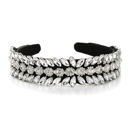 Fashionable Super Flash Set Colored Glass Diamond Crystal Headband Headband