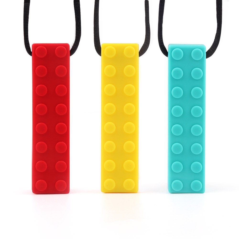 1pcs baby teether silicone teething toys pencil teether pen cap food grade chewable necklace pendant kids teeth nursing