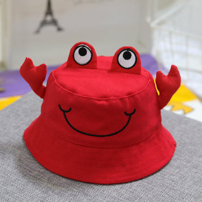 Baby Fisherman Hat Spring And Autumn New Boy Cute Crab 1-3 Years Old Sun Hat 2 Children Tide Personality Girl Pot Hat