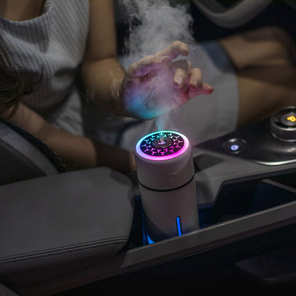 New Car Indoor Available Small USB Rainbow Humidifier Colorful Marquee Design Atomizer