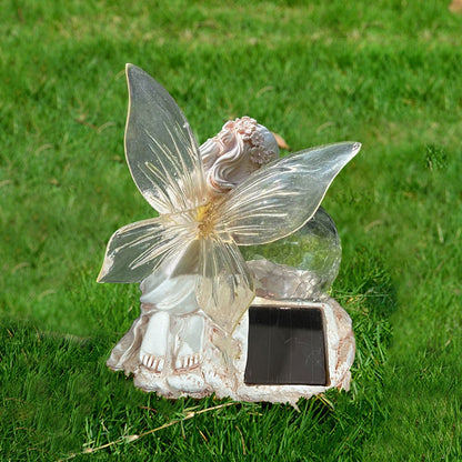 Solar Outdoor Lamp Garden Garden Fairy Resin