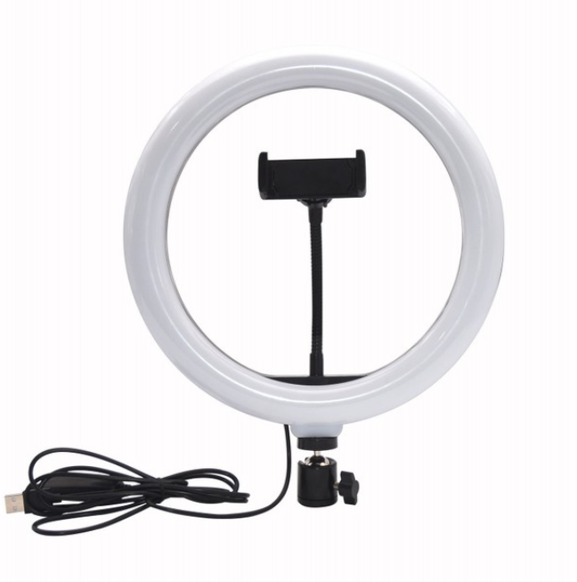 Video Youtube Fill Ring Light Lamp Live COOK 26CM Photography Lighting Phone Ringlight Tripod Stand Photo Led Selfie Bluetooth