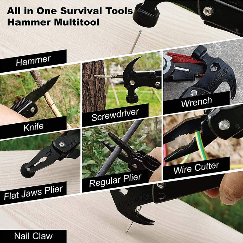 Outdoor Multifunctional Tools Portable Folding Hammer Car Emergency Multifunctional Horn Hammer