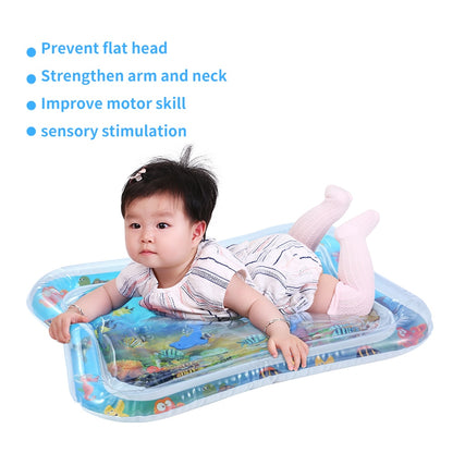 Baby Kids water play mat Inflatable thicken PVC infant Tummy Time Playmat Toddler Fun Activity Play Center water mat for babies