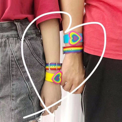 Rainbow Lesbians Gays Bisexuals Transgender Bracelets for Women Girls Pride Woven Braided Men Couple Friendship Jewelry