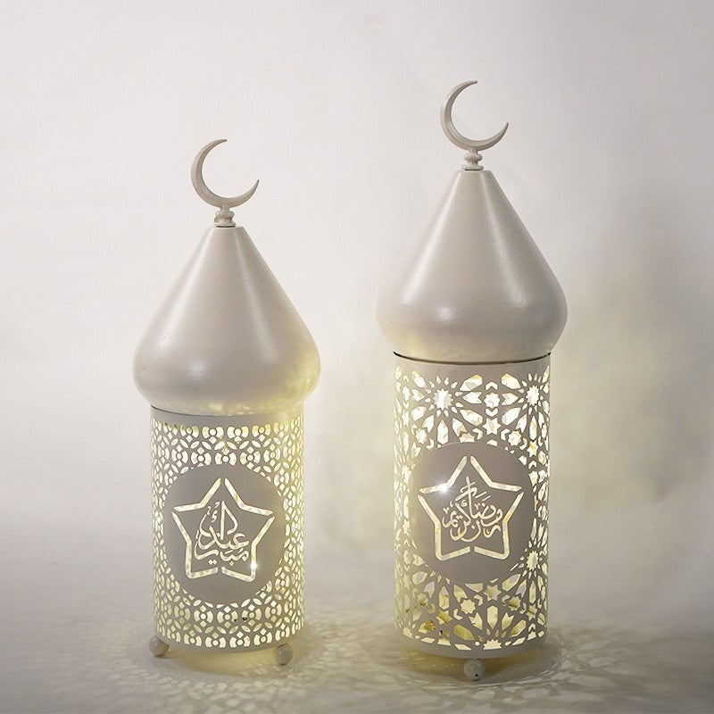 Led Lantern Eid Festival Ramadan Iron Lantern Middle East Decorative Arts And Crafts Decoration Bullet Head