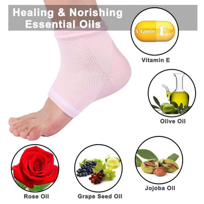 Silicone Moisturizing Gel Heel Socks For Cracked Dry Foot Skin Care Protectors Sock 1 Pair/2pcs