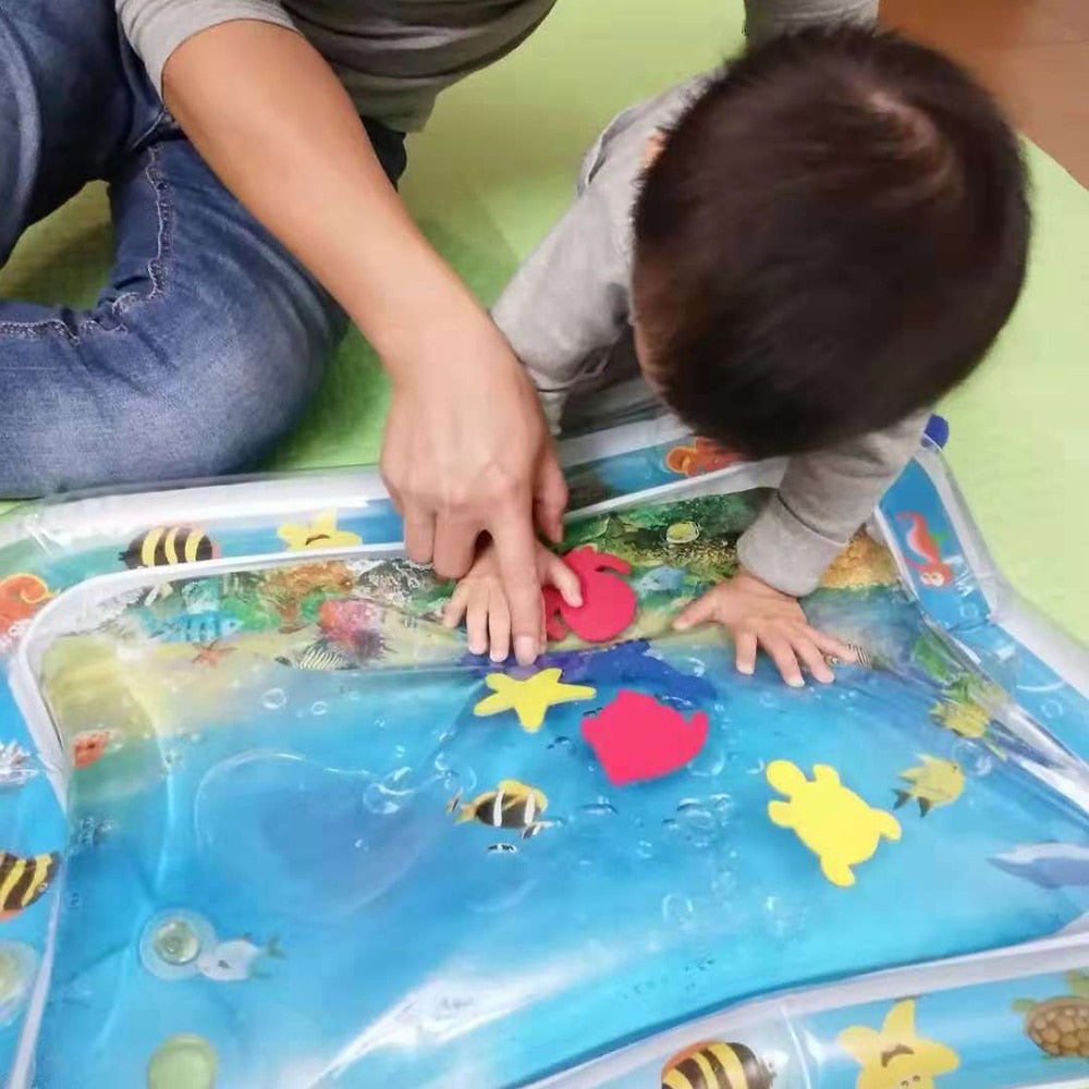 Baby Kids water play mat Inflatable thicken PVC infant Tummy Time Playmat Toddler Fun Activity Play Center water mat for babies