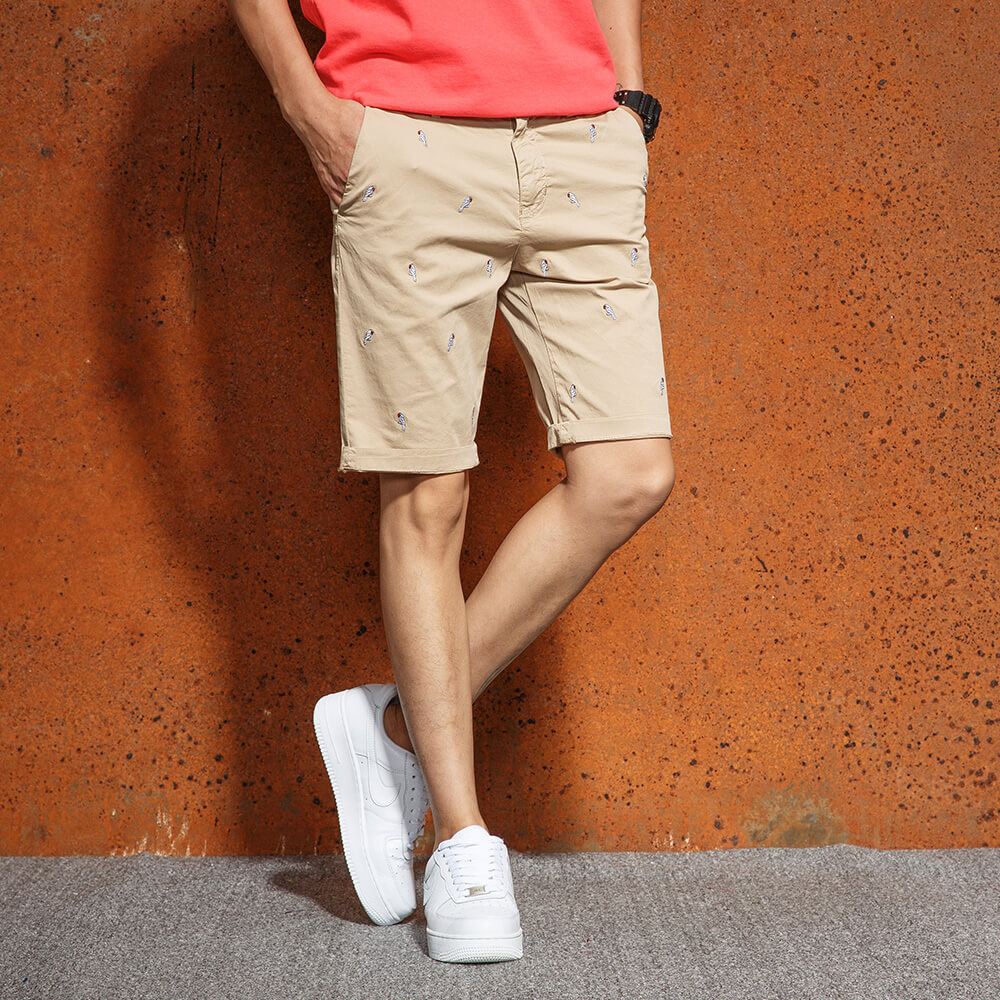 Men's Cotton Casual Cargo Shorts Men Loose Fit Fashion 100% Cotton Knee Length Board Shorts  Plus Size