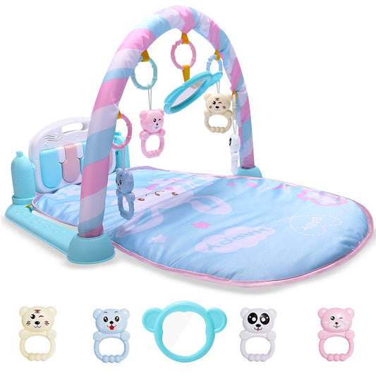 Developing Mat For Newborns Kids Playmat Baby Gym Toys Educational Musical Rugs With Keyboard Frame Hanging Rattles Mirror