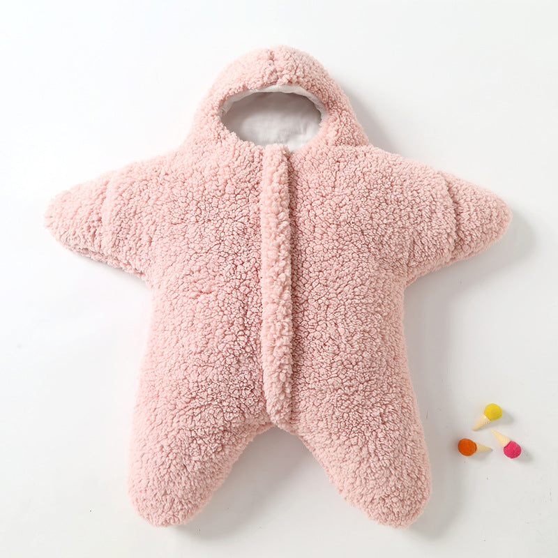 Baby Sleeping Bag Starfish Lamb Split Sleeping Bag With Cotton Thickened Warm Baby Sleeping Bag Anti Kick Quilt