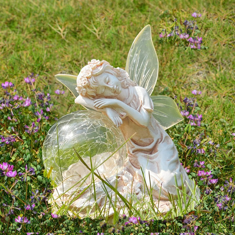 Solar Outdoor Lamp Garden Garden Fairy Resin