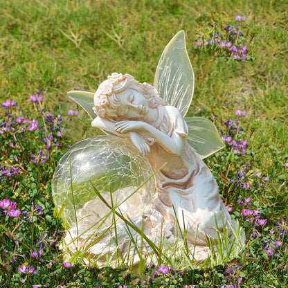 Solar Outdoor Lamp Garden Garden Fairy Resin