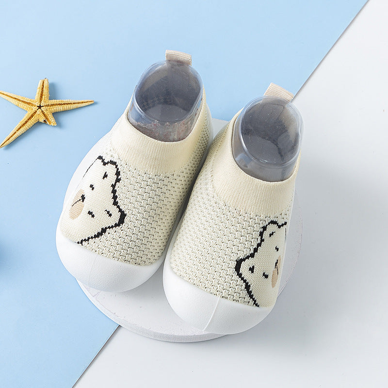 Baby Toddler Shoes Baby Shoes Children's Non-Slip Soft Bottom Breathable Anti-Kick Shoes And Socks For Men And Women 1-3 Years Old Cartoon Mesh