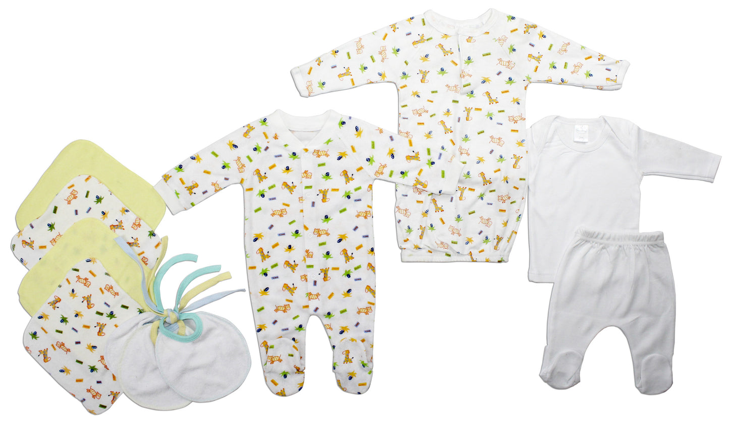 Neutral Newborn Baby 10 Pc Layette Baby Shower